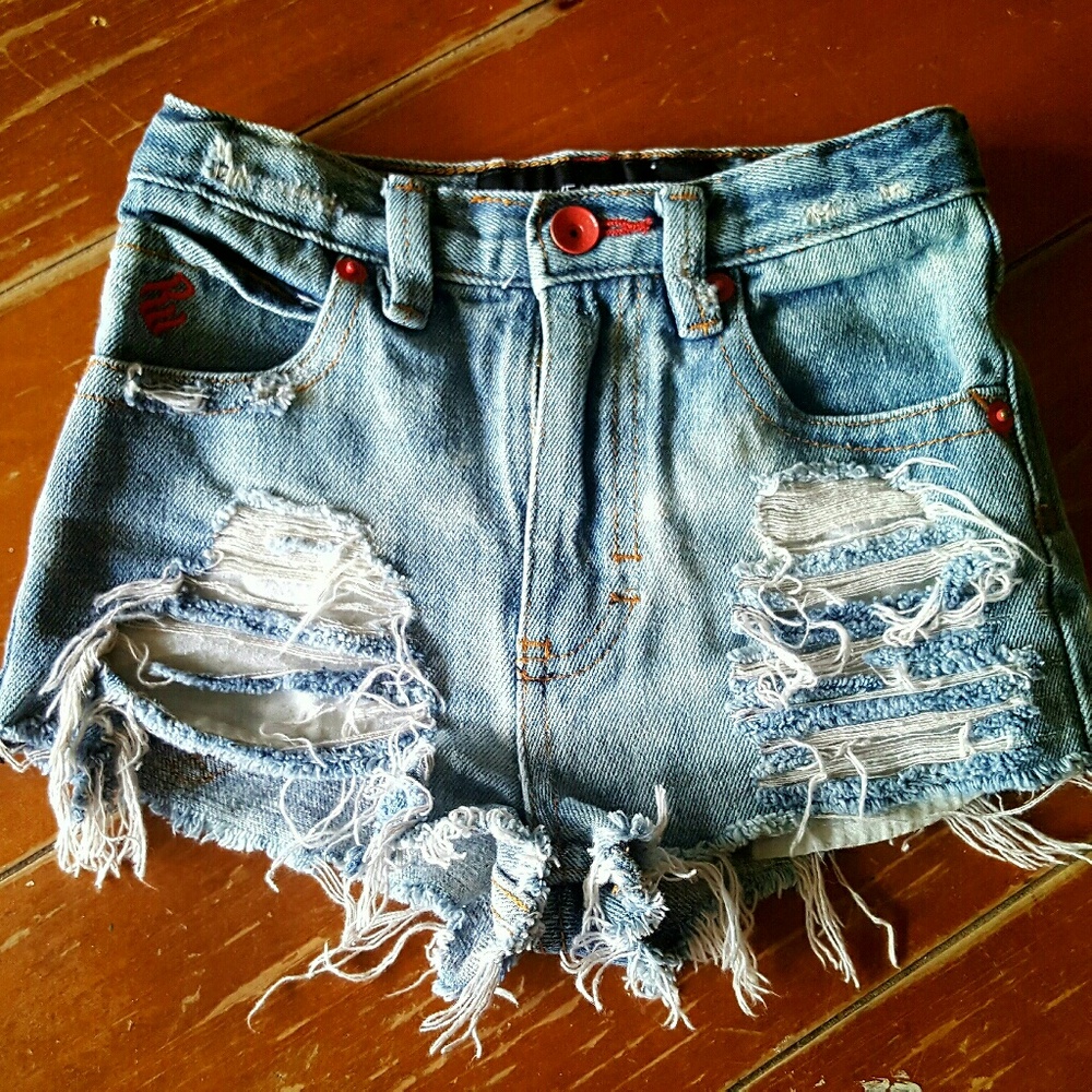 Custom Distressed Rocawear Shorts